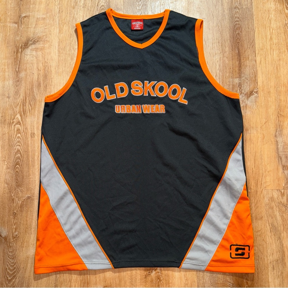 Old Skool Color Block Striped Tank Top 3XL/XL Basketball B-Boy Casual Streetwear